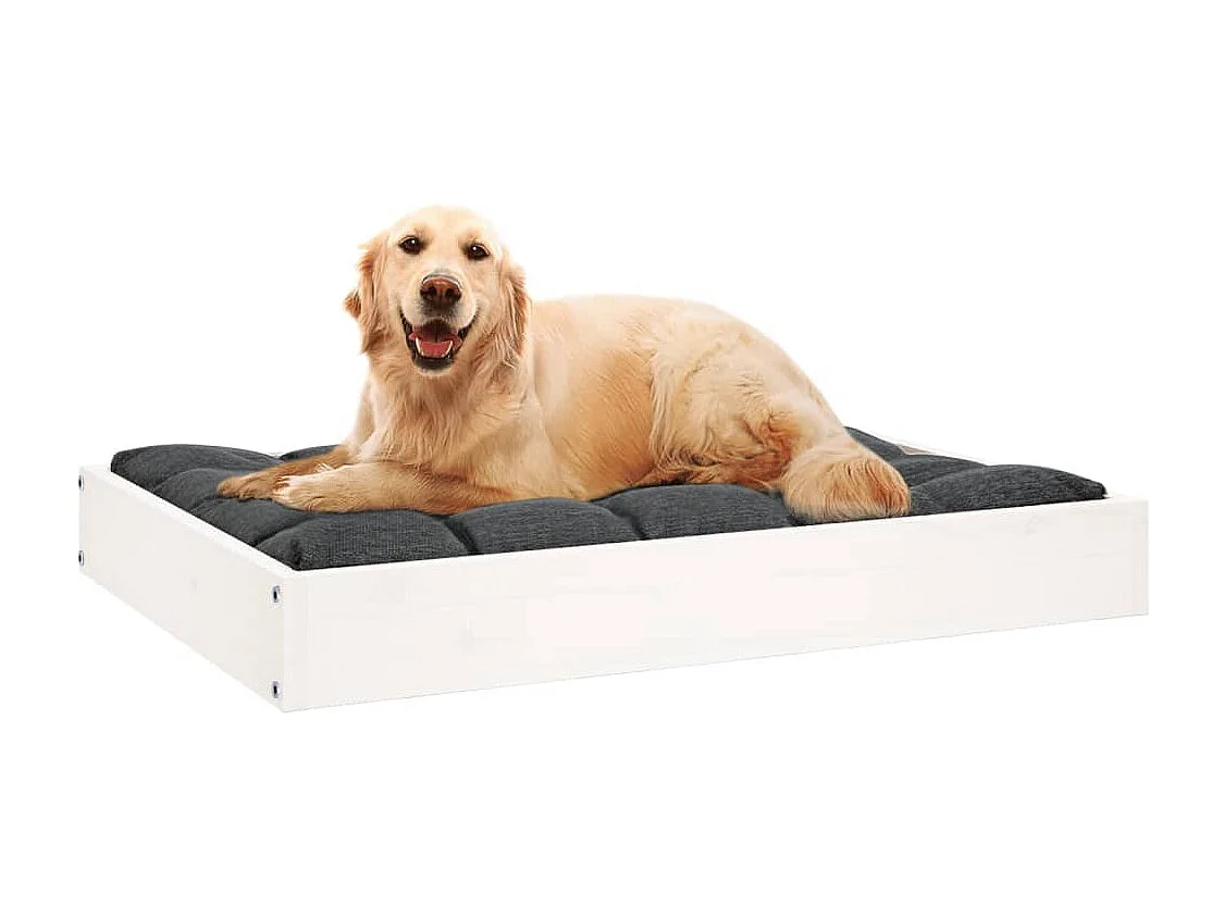 Hondenmand 71,5x54x9 cm massief grenenhout wit