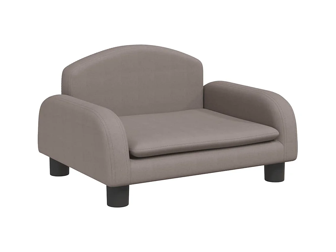 Cama para perros de tela gris taupe 50x40x30 cm