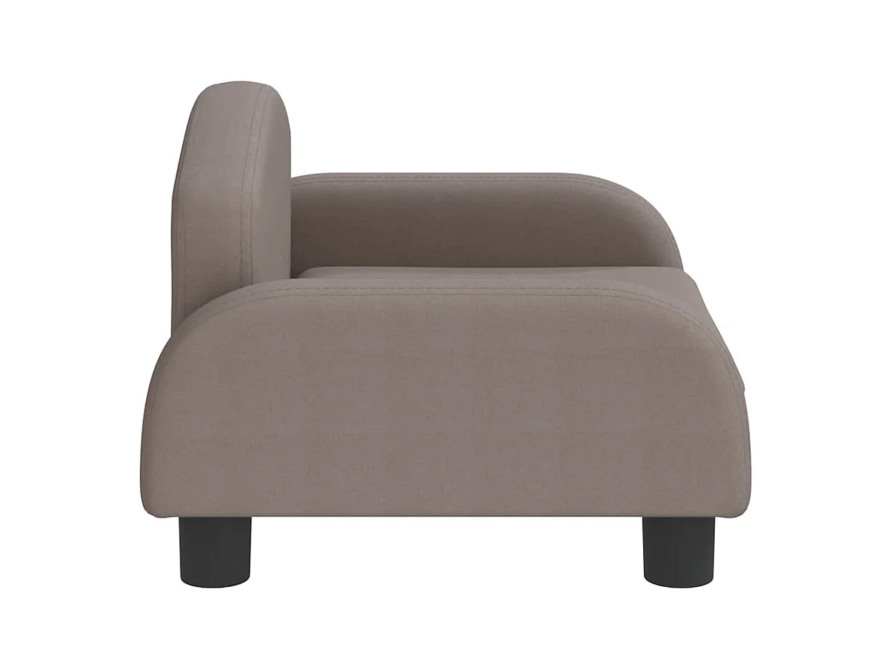 Cama para perros de tela gris taupe 50x40x30 cm