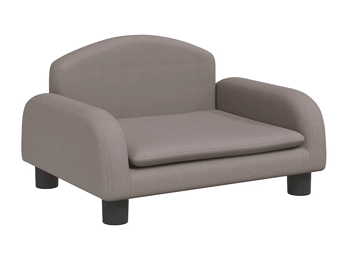 Cama para perros de tela gris taupe 50x40x30 cm