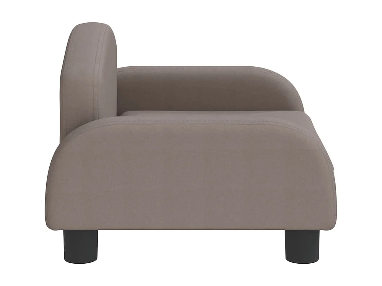 Cama para perros de tela gris taupe 50x40x30 cm