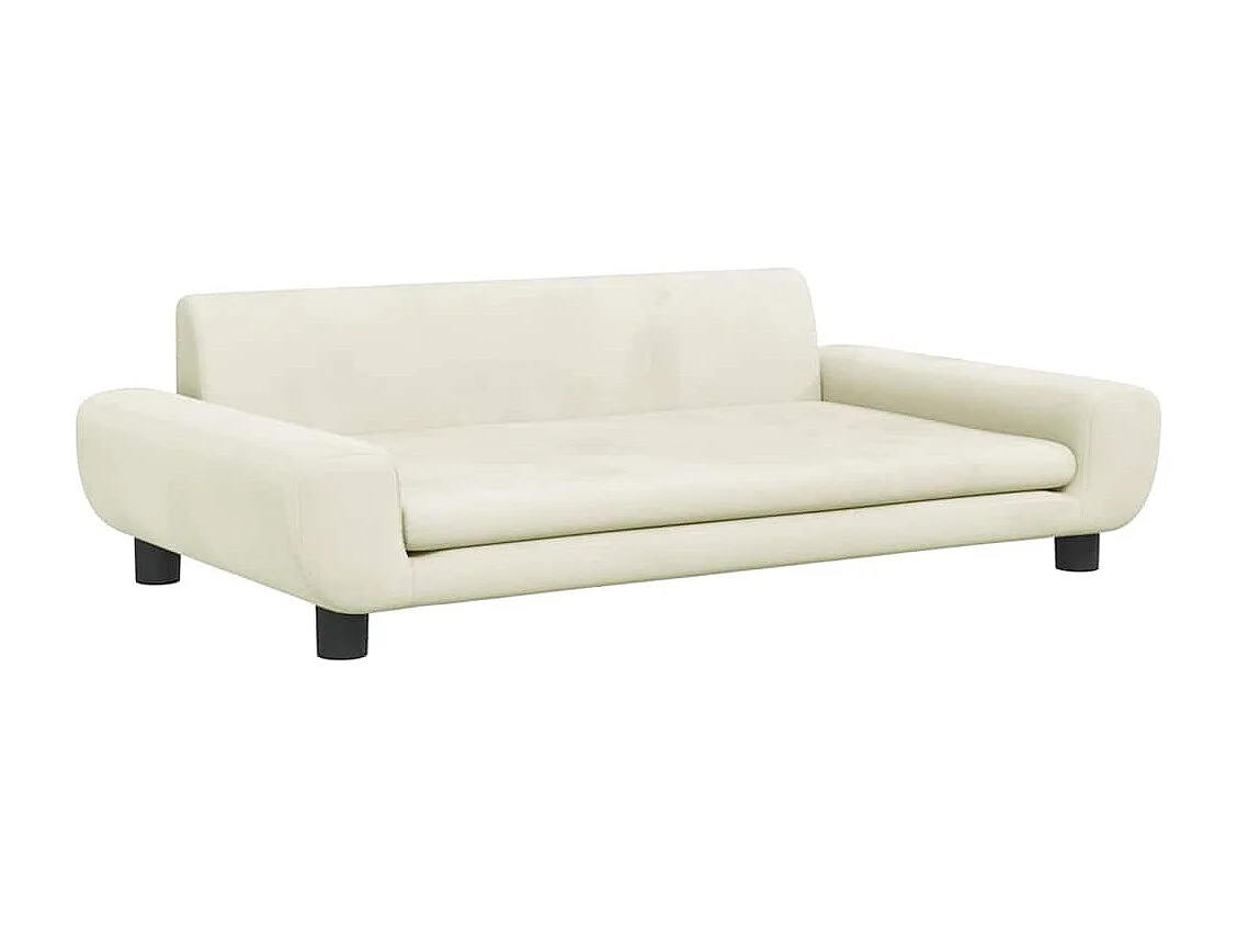 Lit pour chien crème 100x54x33 cm velours
