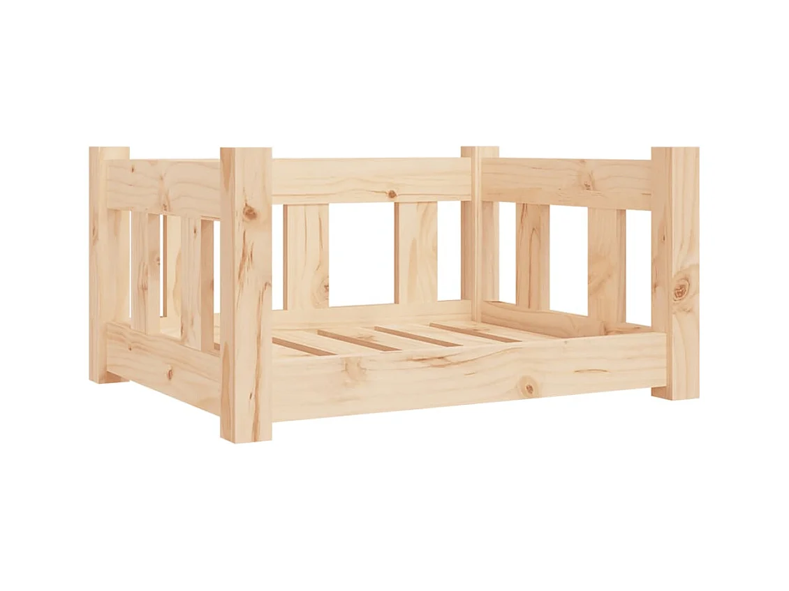 Cama para cães 55,5x45,5x28 cm madeira de pinho maciça