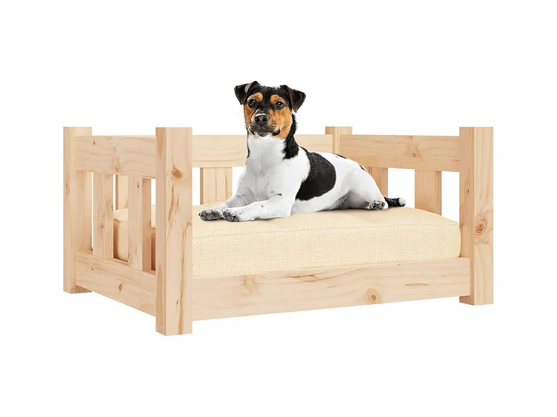 Cama para cães 55,5x45,5x28 cm madeira de pinho maciça