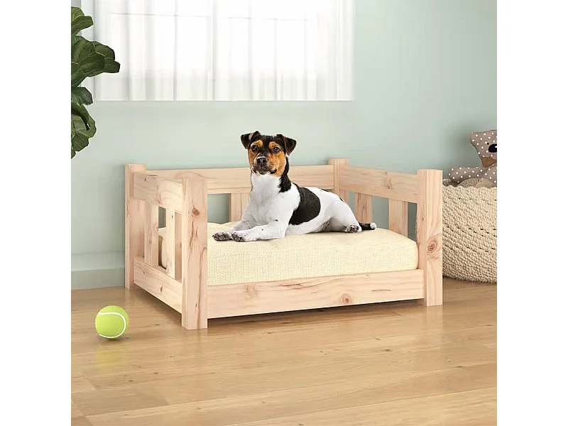 Lit pour chien 55,5x45,5x28 cm bois de pin solide