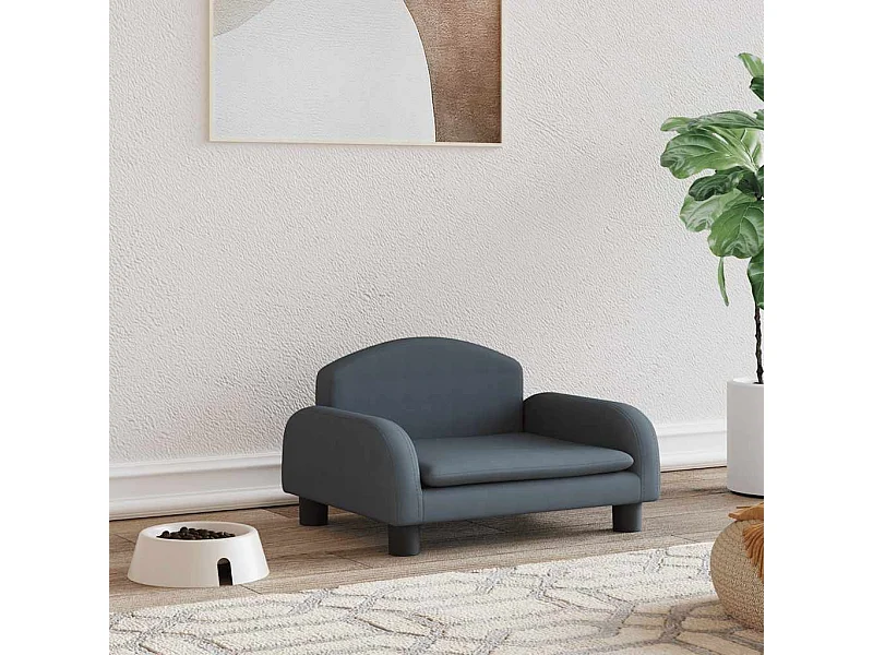 Cama para perros de tela gris oscuro 50x40x30 cm