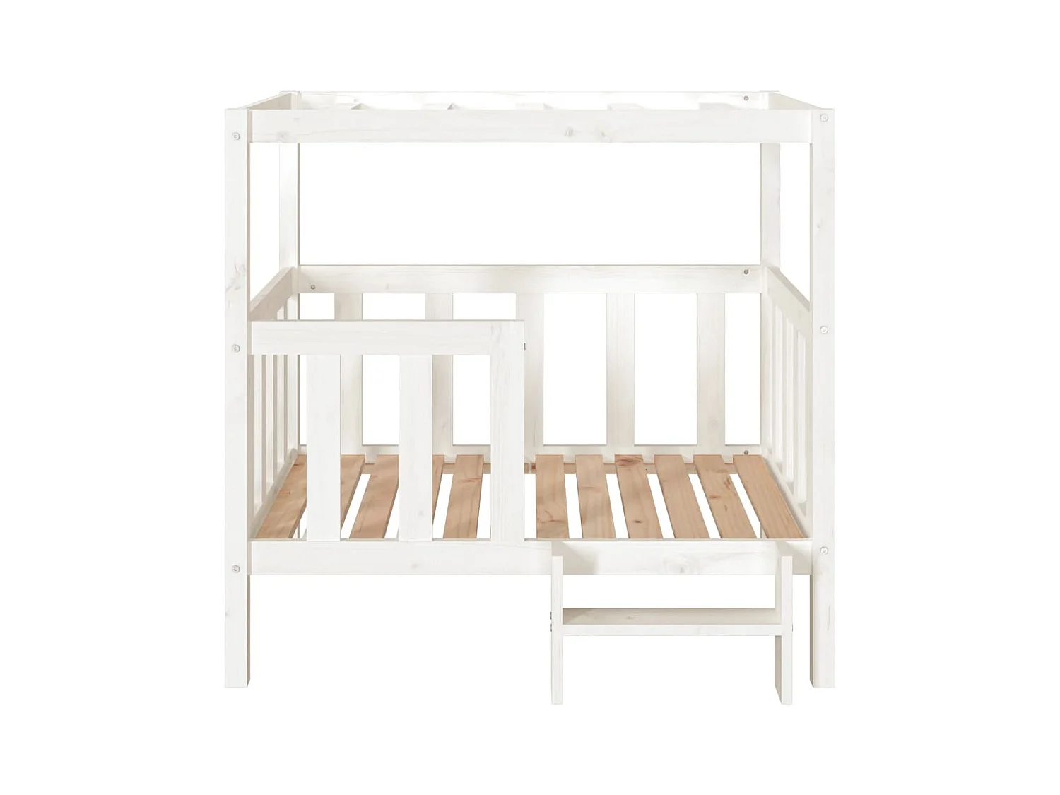 Lit pour chien Blanc 105,5x83,5x100 cm Bois de pin solide