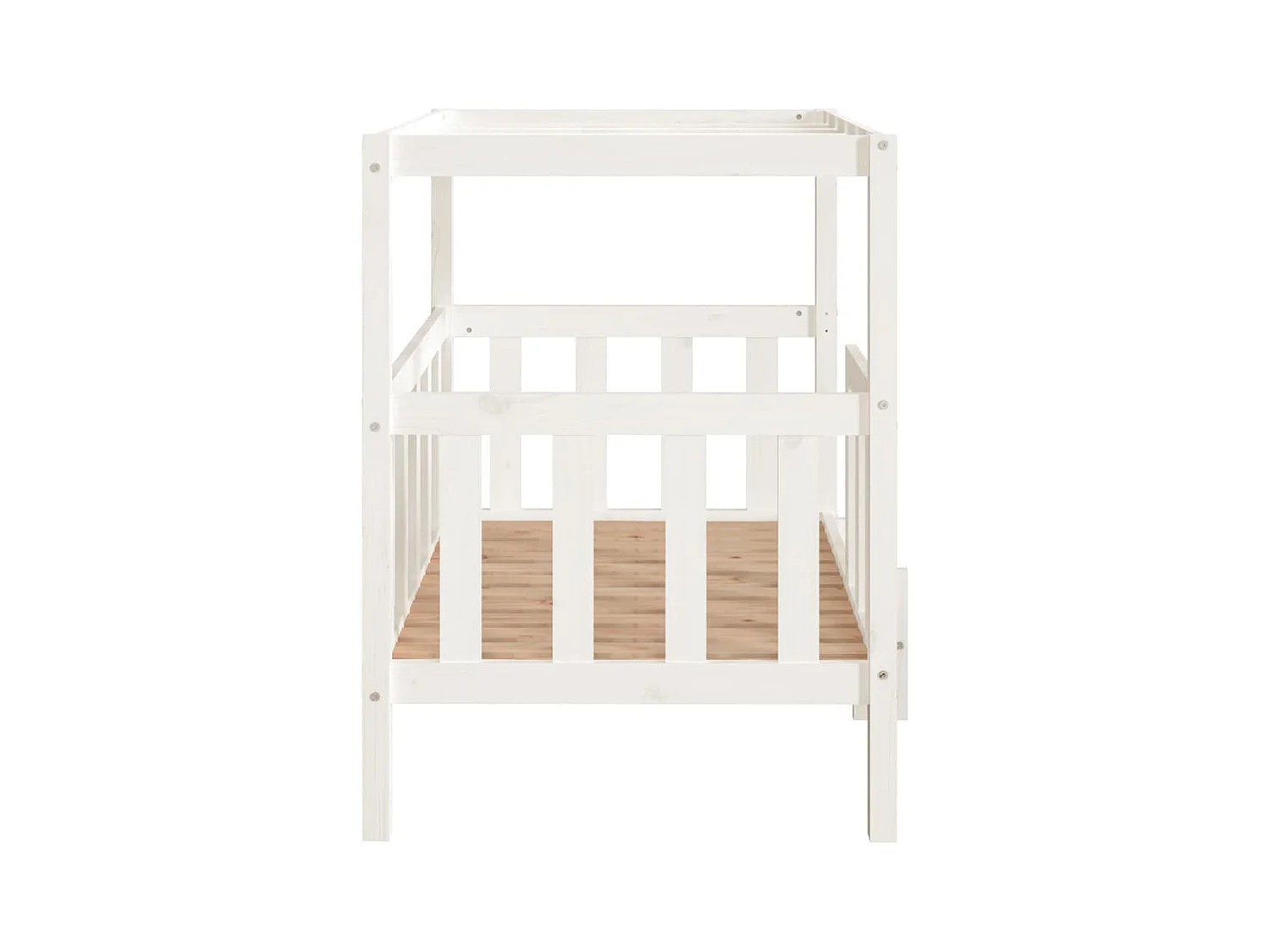 Lit pour chien Blanc 105,5x83,5x100 cm Bois de pin solide