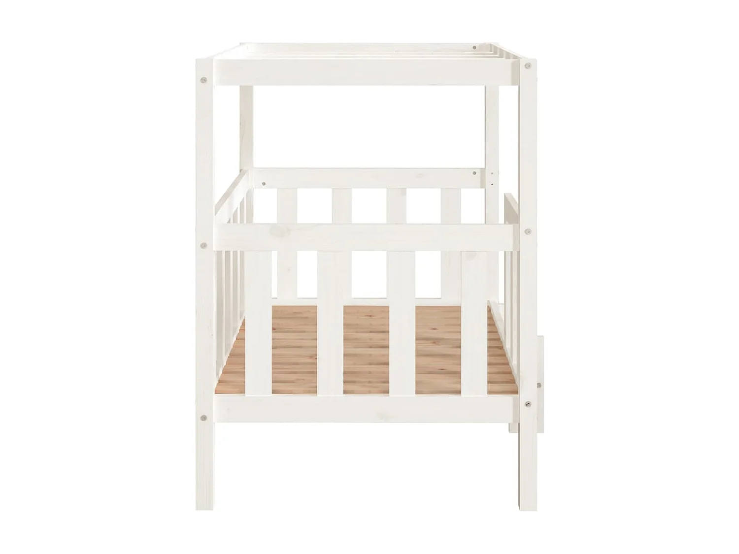 Lit pour chien Blanc 105,5x83,5x100 cm Bois de pin solide