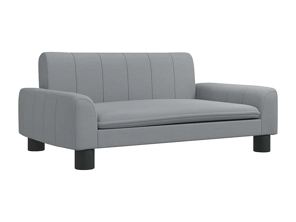 Lit pour chien gris clair 70x45x30 cm tissu