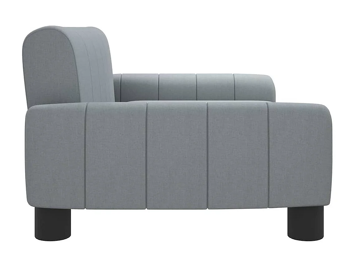 Lit pour chien gris clair 70x45x30 cm tissu