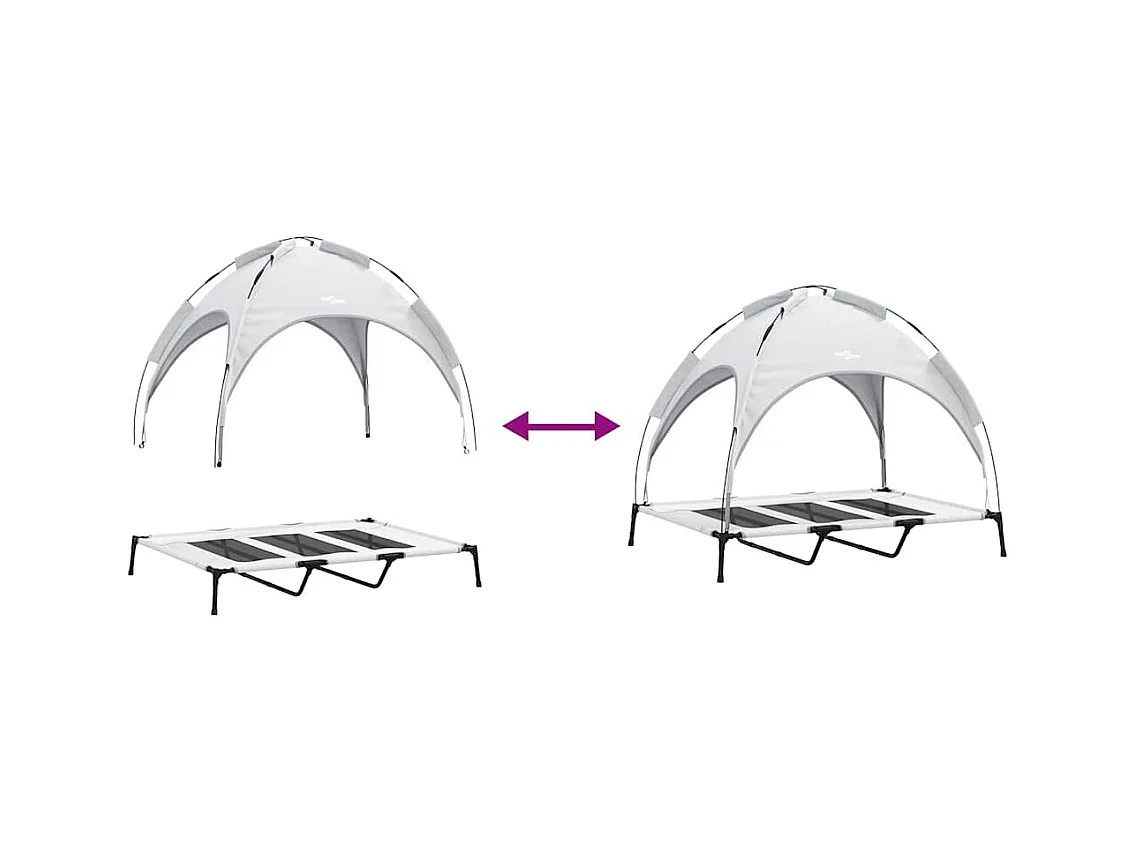 Cama para Cachorro Cinza Prata xl Aço