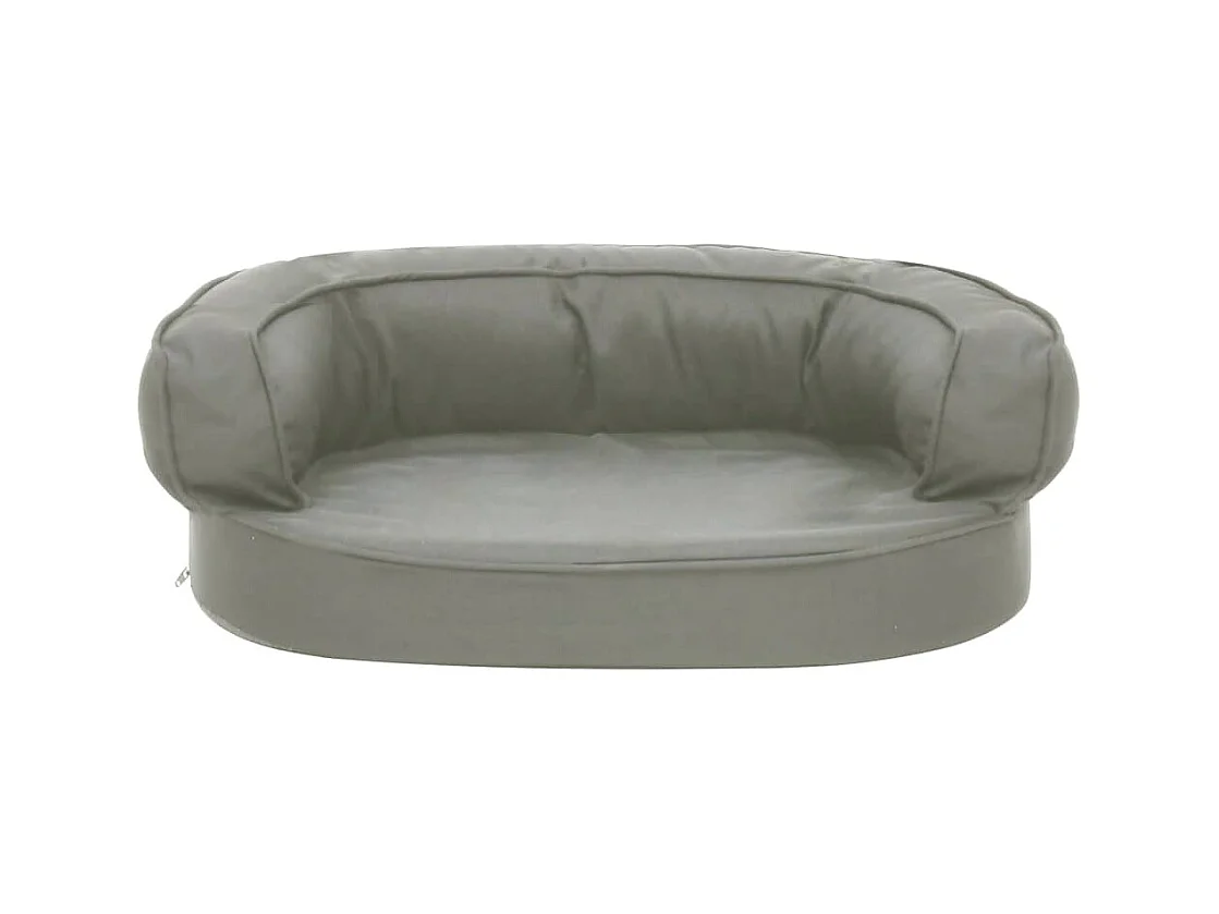 Colchón para cama de perro ergonómico aspecto lino gris 60x42cm