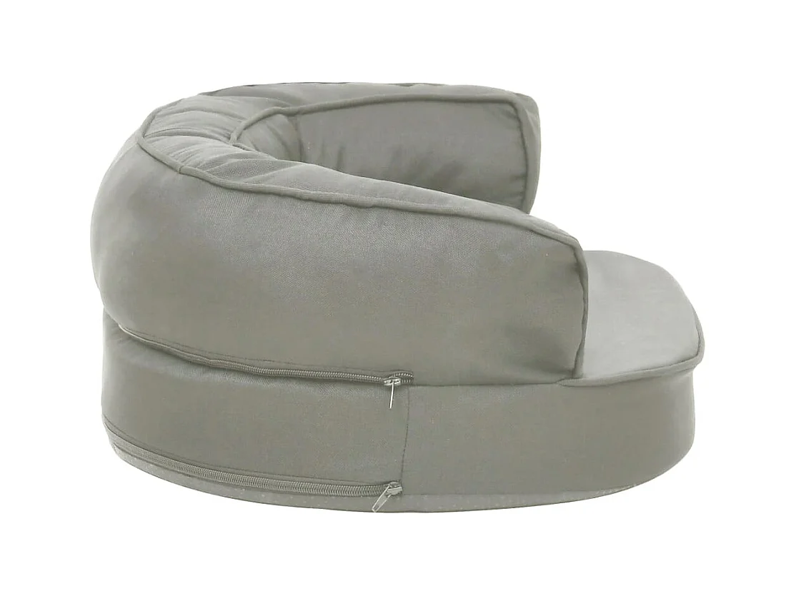 Colchón para cama de perro ergonómico aspecto lino gris 60x42cm