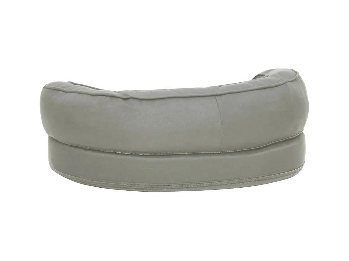 Colchón para cama de perro ergonómico aspecto lino gris 60x42cm