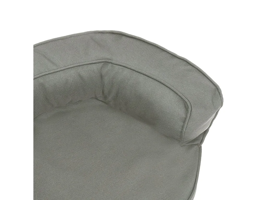 Matelas de lit ergonomique de chien 60x42 cm Aspect de lin Gris