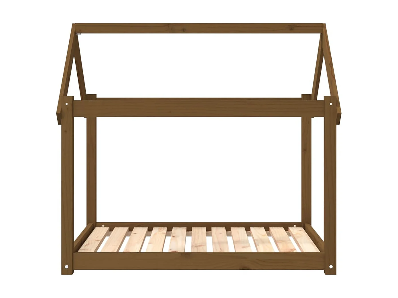 Lit pour chien Marron miel 101x70x90 cm Bois de pin solide