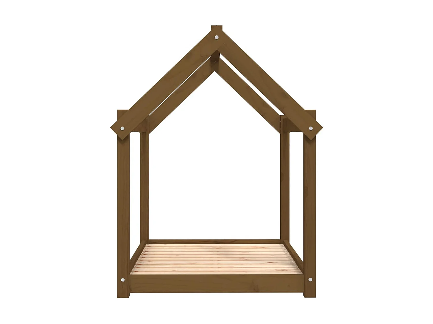 Lit pour chien Marron miel 101x70x90 cm Bois de pin solide