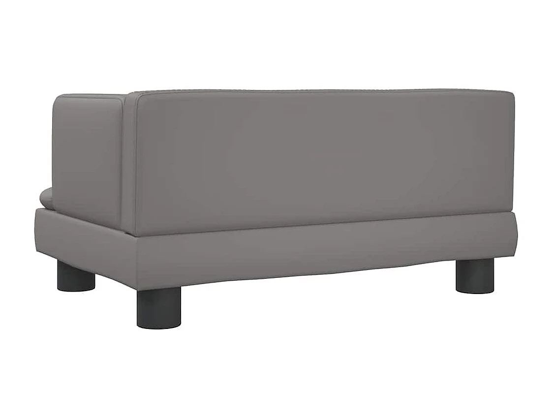 Lit pour chien gris 60x40x30 cm similicuir