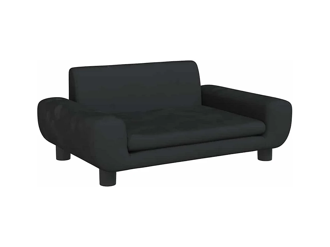 Cama para cães 70x45x33 cm veludo preto