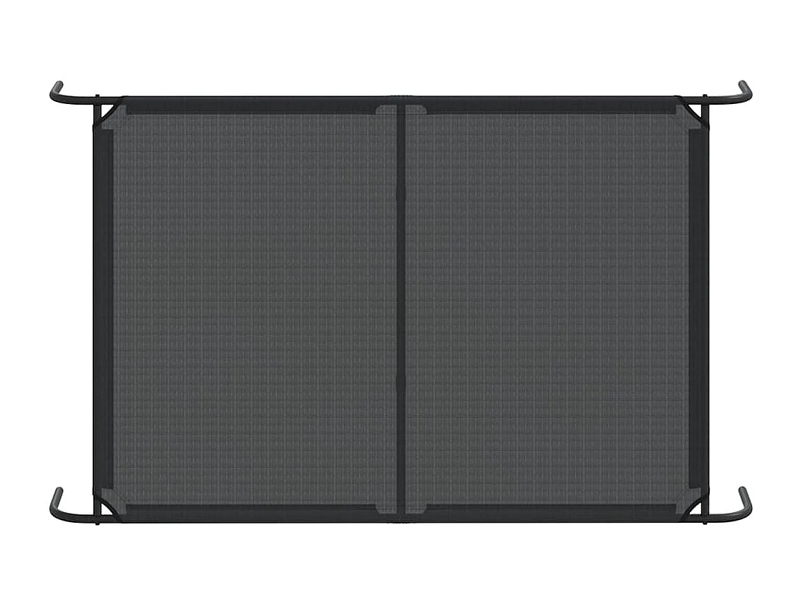 Cama elevada para perros  negra 150x90x20 cm textilene y acero