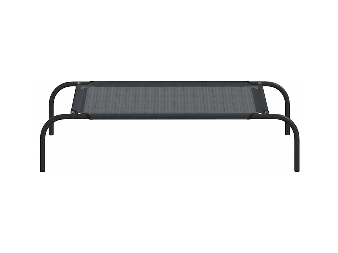 Lit surélevé pour chien Noir S Textilène