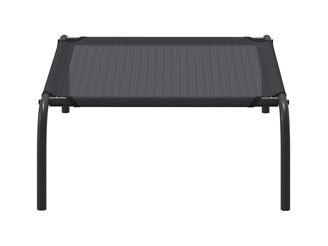 Lit surélevé pour chien Noir S Textilène