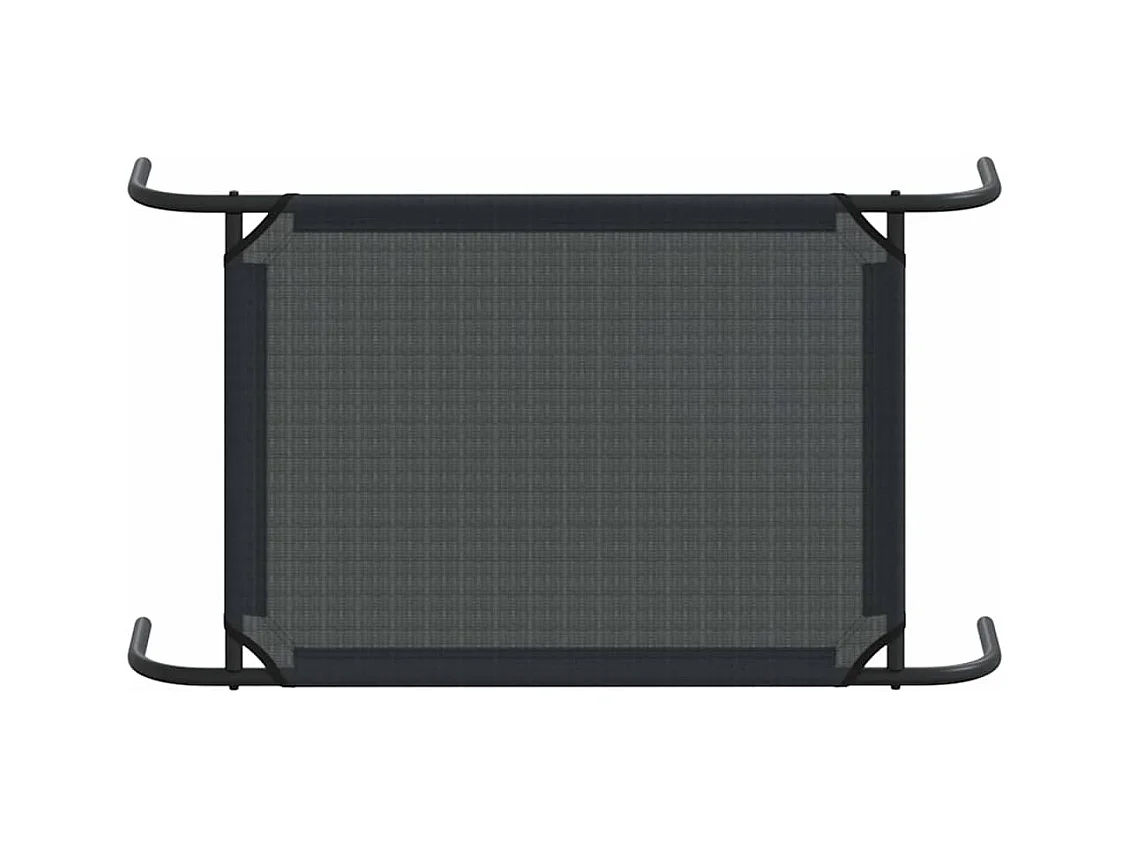 Lit surélevé pour chien Noir S Textilène