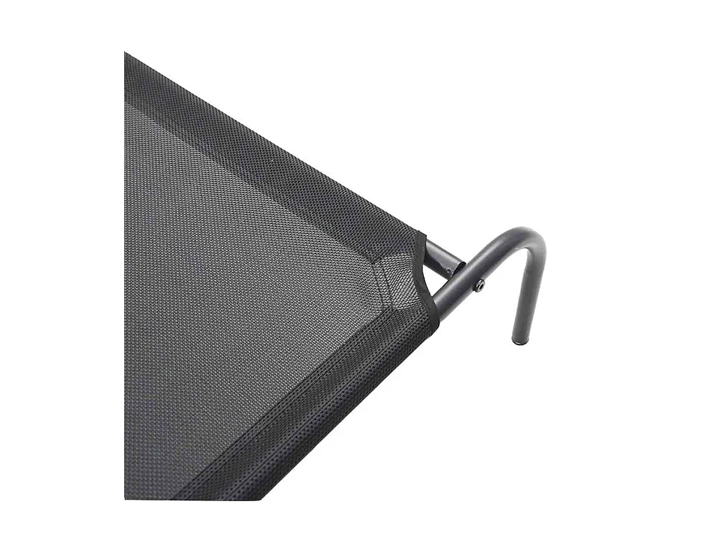 Lit surélevé pour chien Noir S Textilène