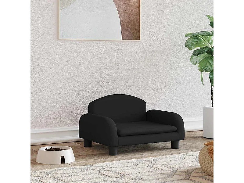 Cama para perros de tela negra 50x40x30 cm