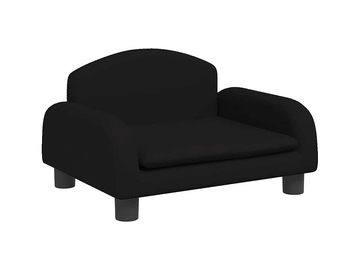 Cama para perros de tela negra 50x40x30 cm