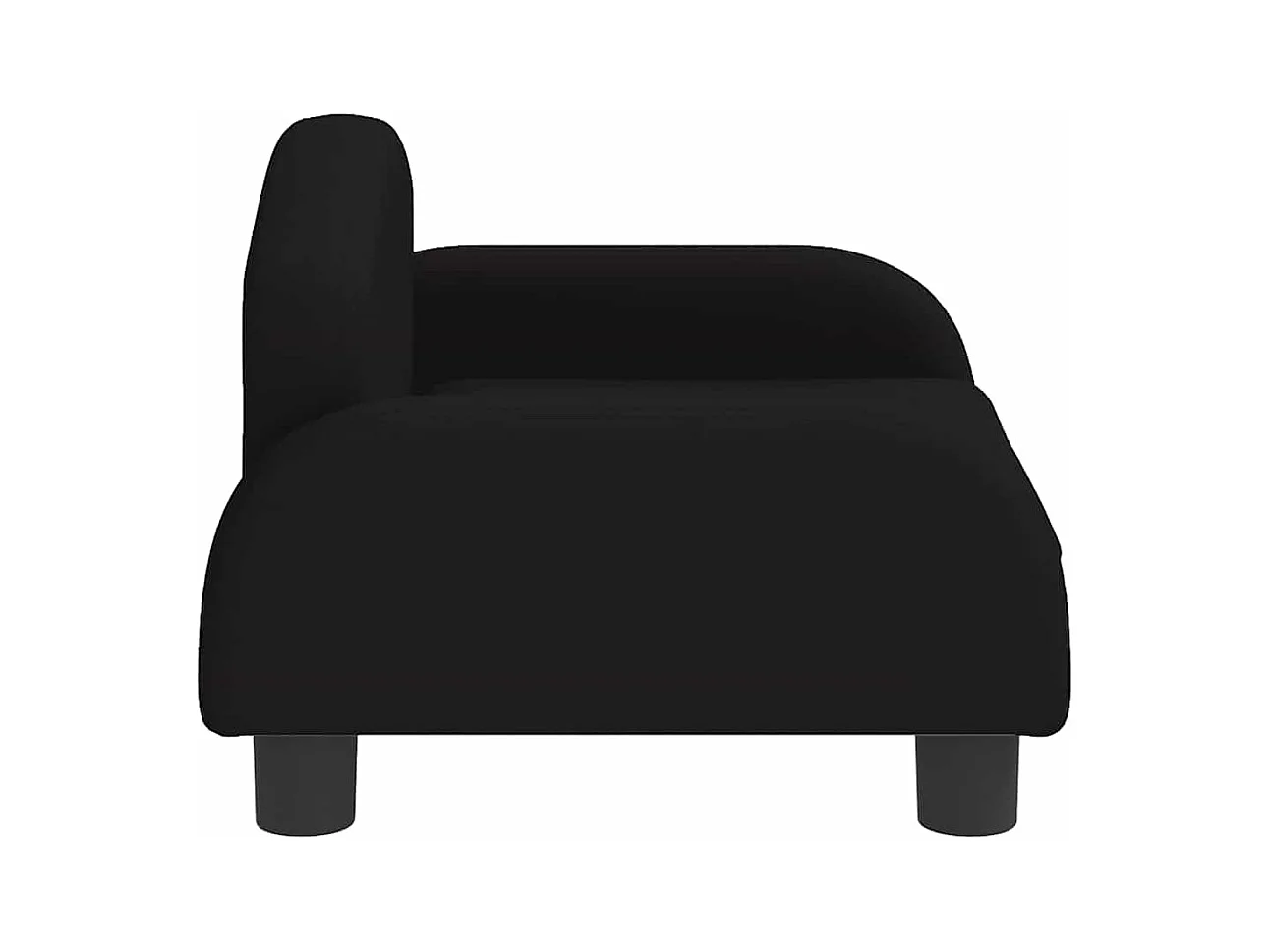 Cama para perros de tela negra 50x40x30 cm