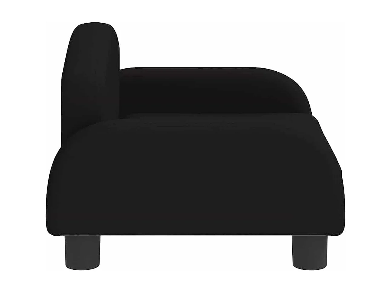 Lit pour chien noir 50x40x30 cm tissu