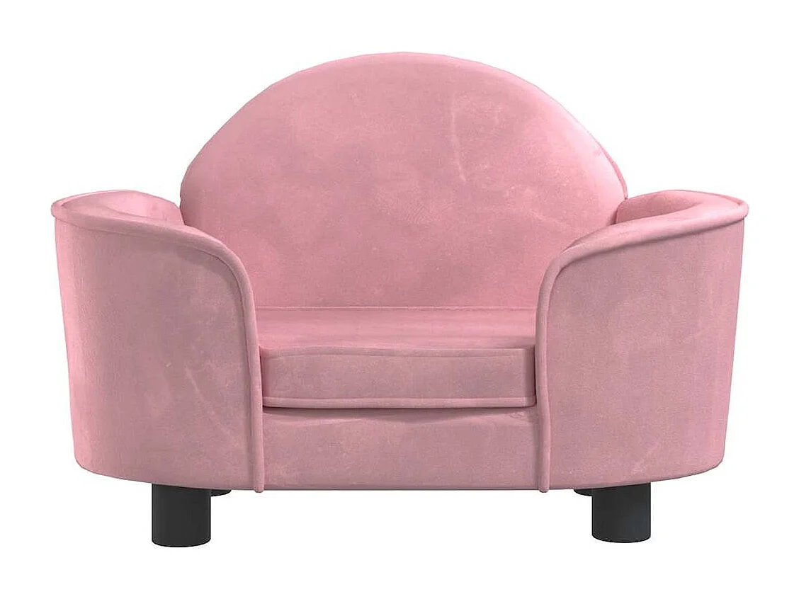 Cama para perros de terciopelo rosa 66x40x45 cm