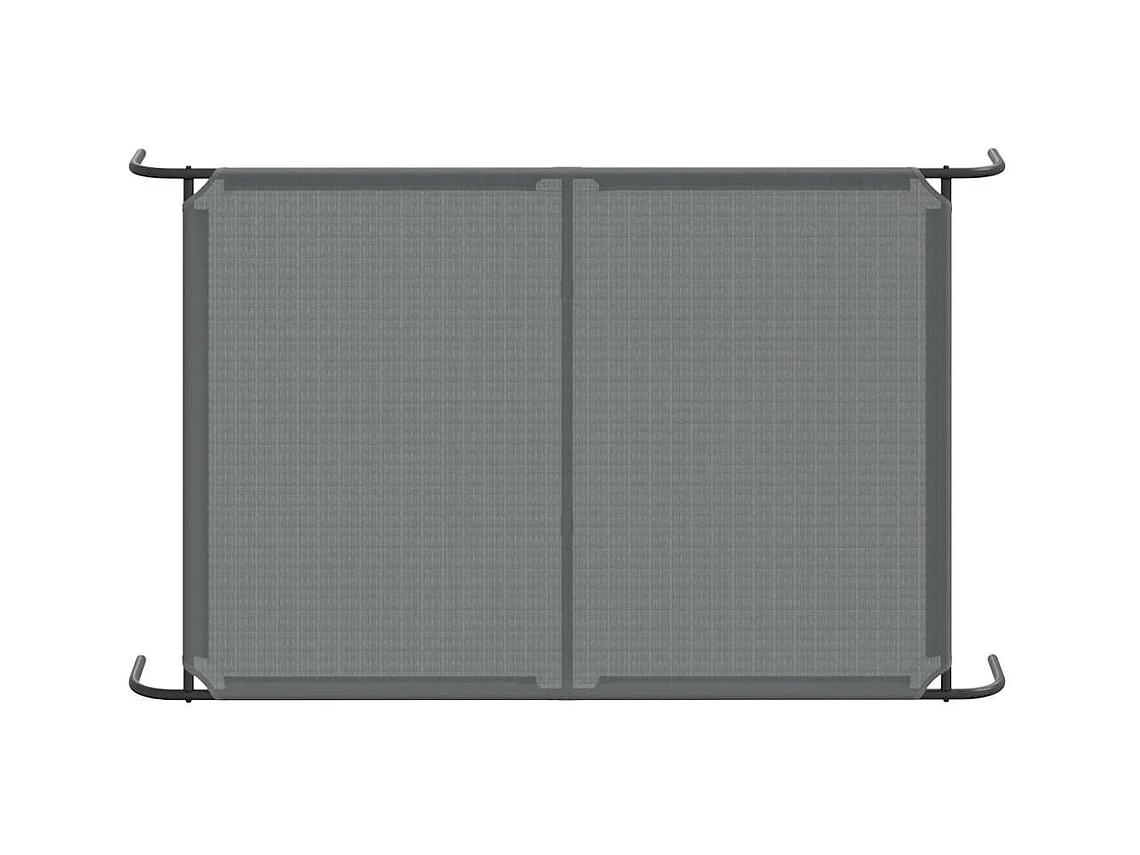 Cama elevada para perros gris 150x90x20 cm textilene y acero