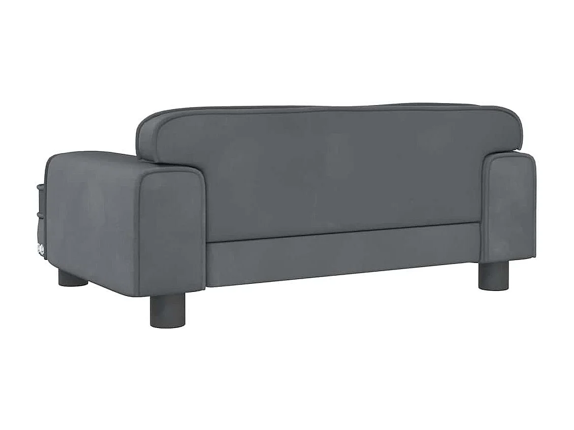 Cama para cães 70x45x30 cm veludo cinzento-escuro