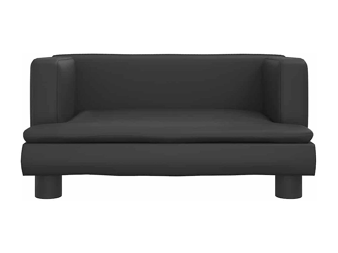 Lit pour chien noir 60x40x30 cm similicuir