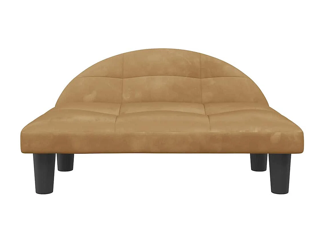 Lit pour chien marron 70x52x30 cm velours