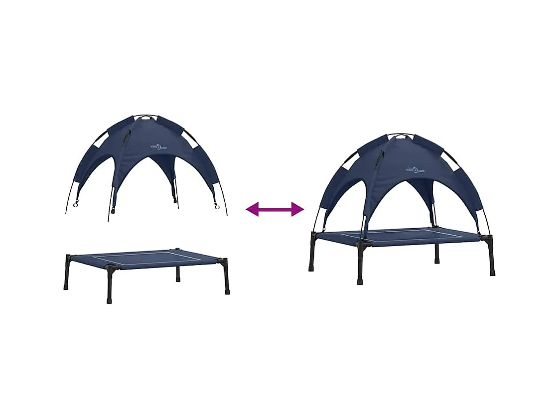 Cama para perro Azul marino m Acero