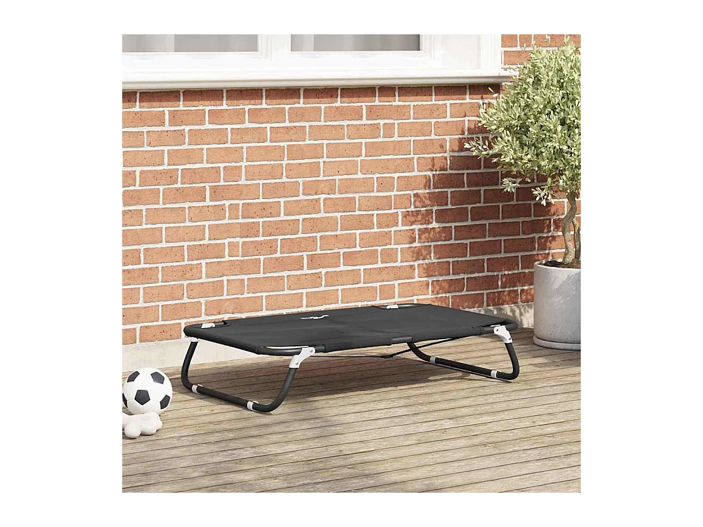 Cama para Cachorro Preto ML Tecido Oxford e Aço