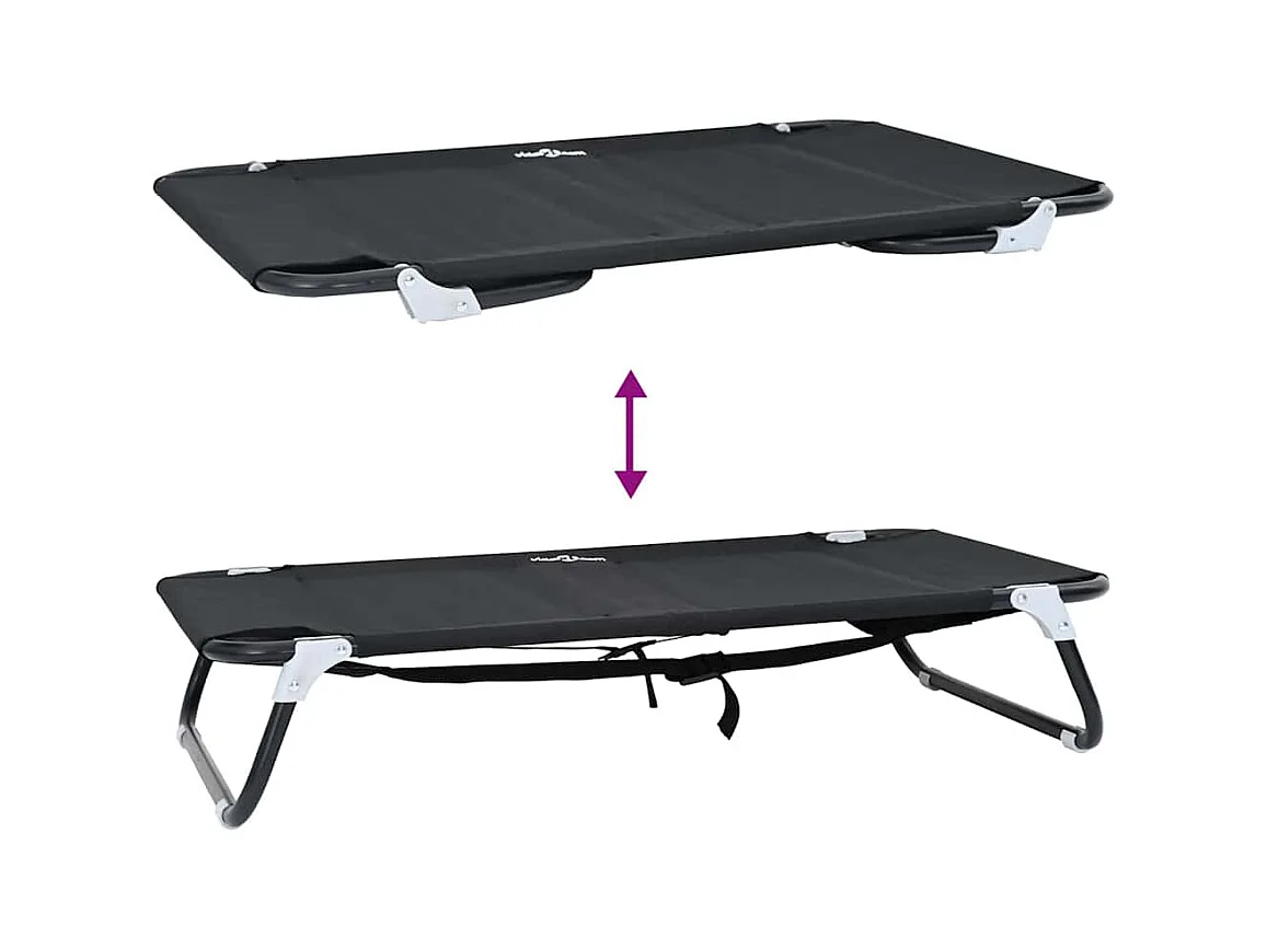 Cama para Cachorro Preto ML Tecido Oxford e Aço