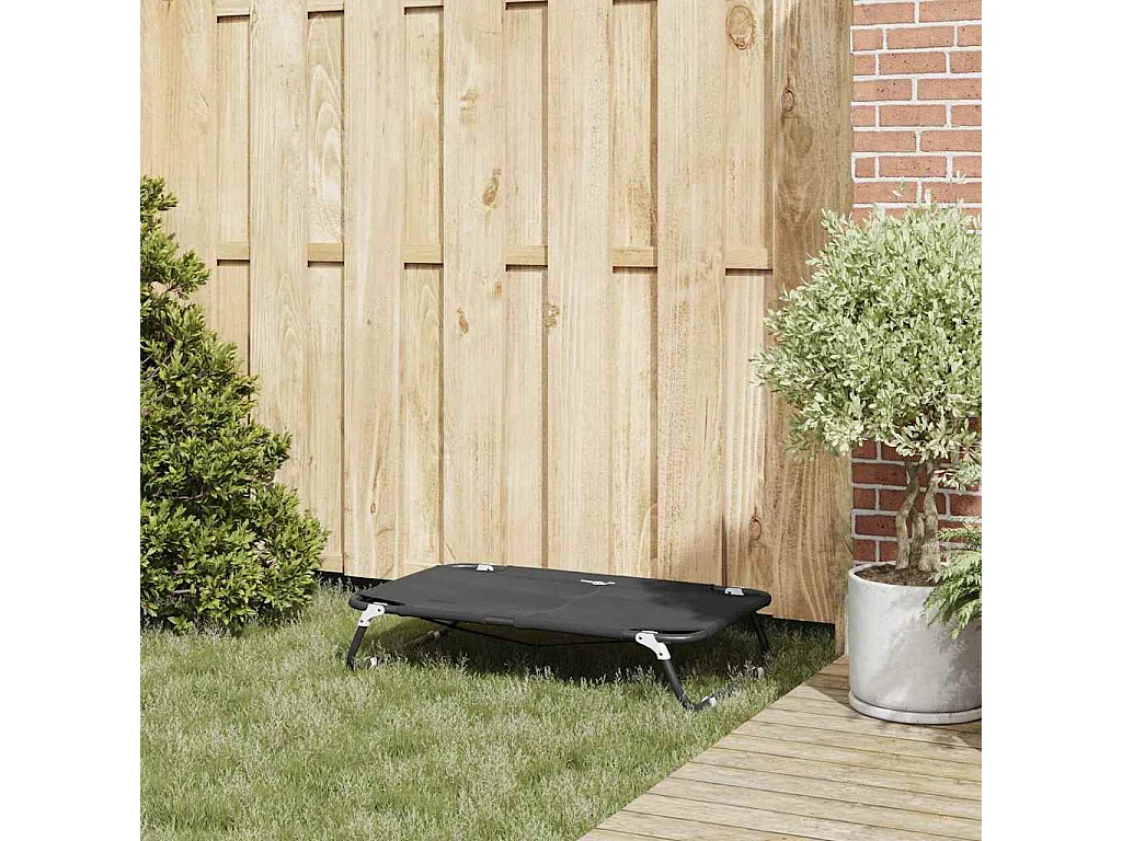 Cama para Cachorro Preto ML Tecido Oxford e Aço