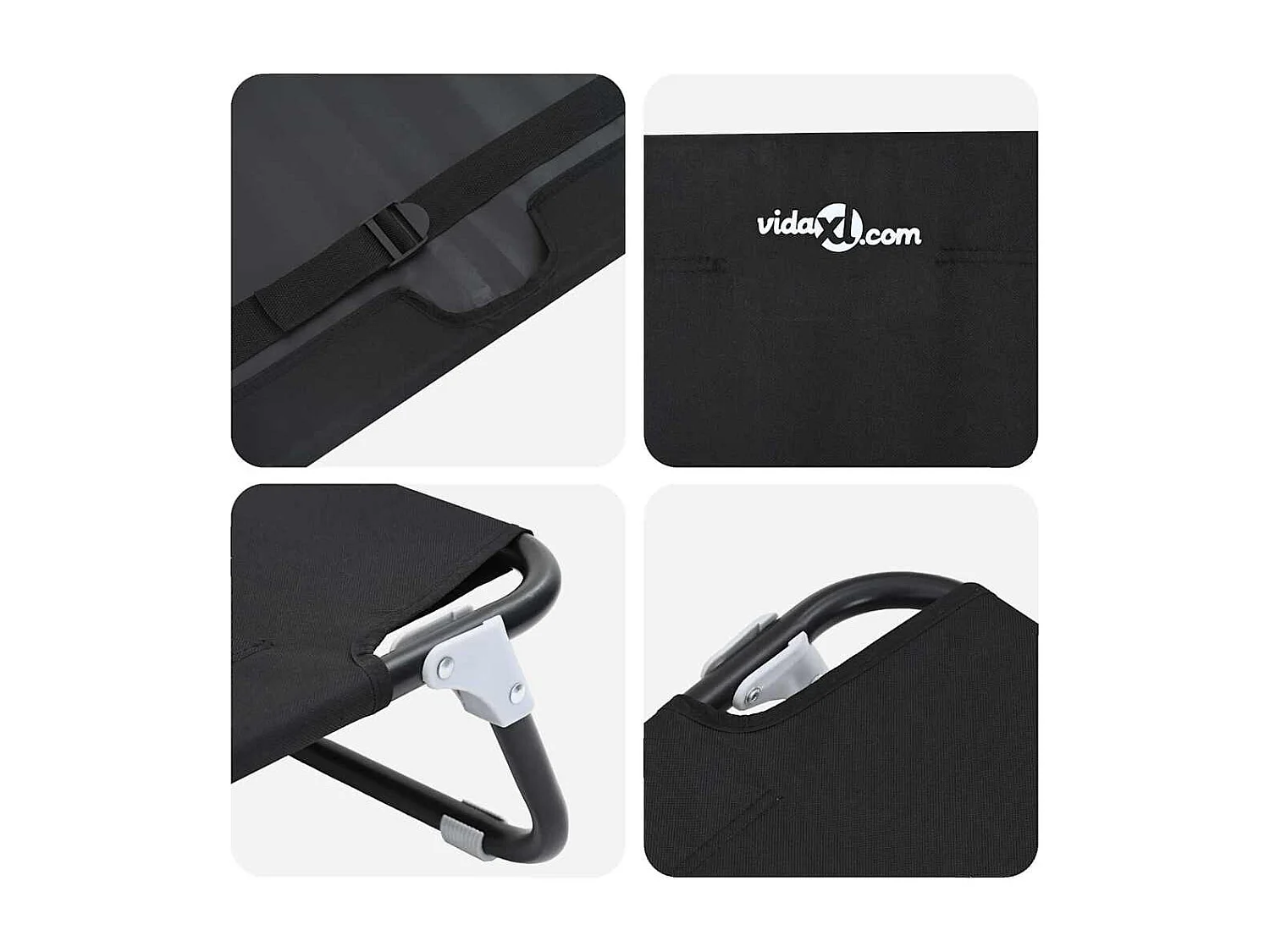 Cama para Cachorro Preto ML Tecido Oxford e Aço