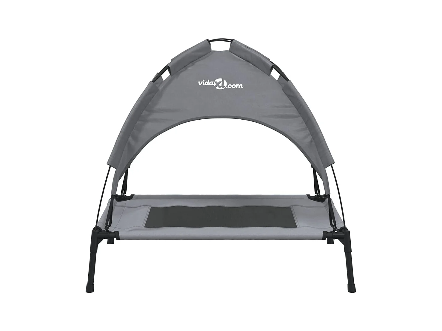 Lit pour chien avec auvent anthracite tissu Oxford et acier