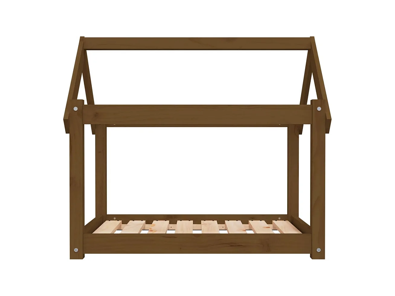 Lit pour chien Marron miel 81x60x70 cm Bois de pin solide