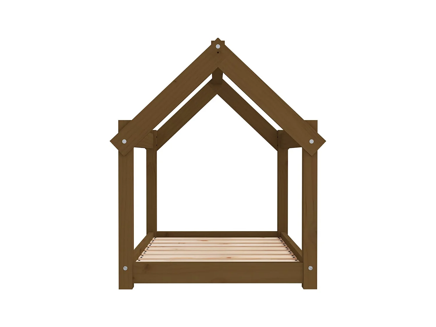 Lit pour chien Marron miel 81x60x70 cm Bois de pin solide