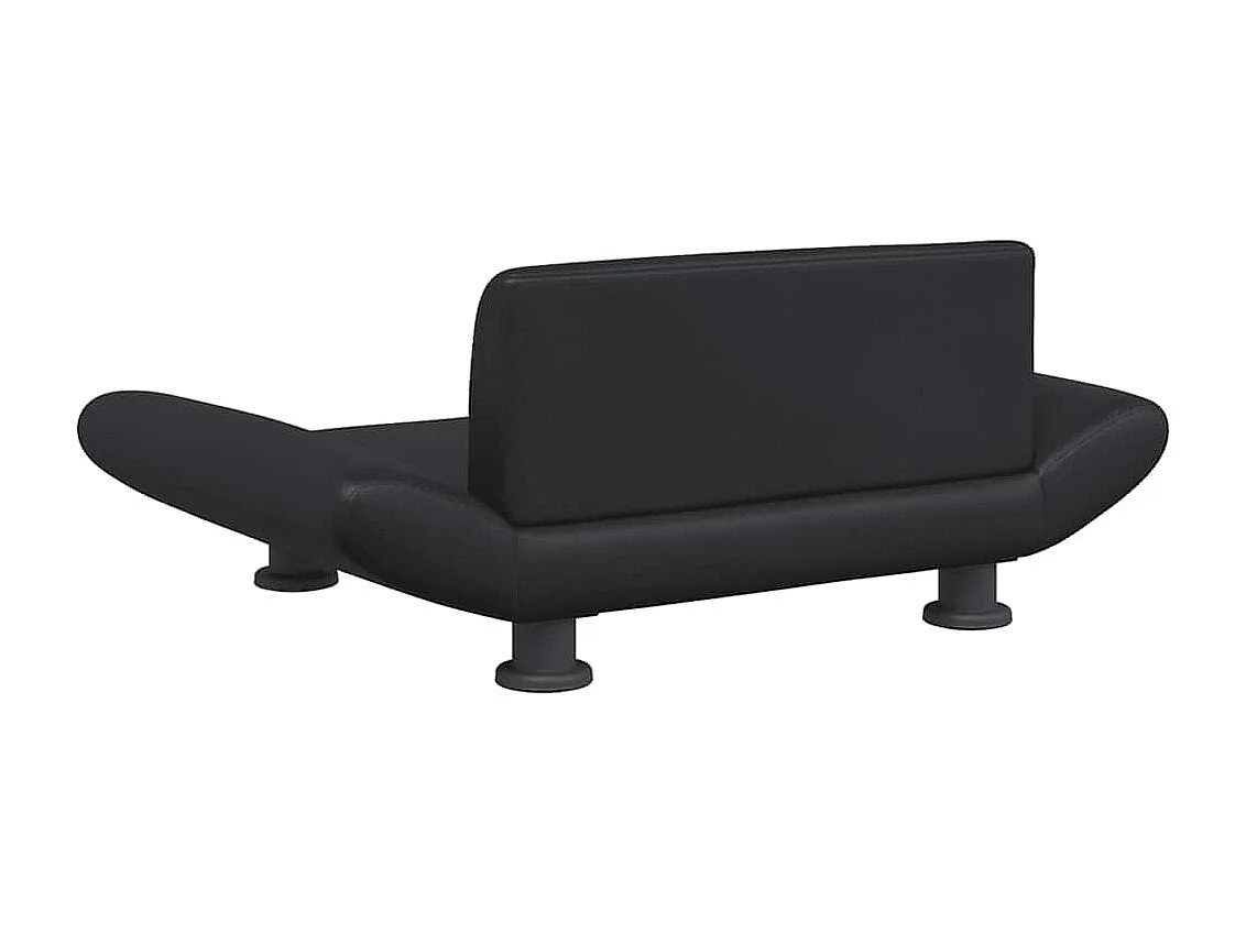 Lit pour chien noir 70x45x28 cm similicuir