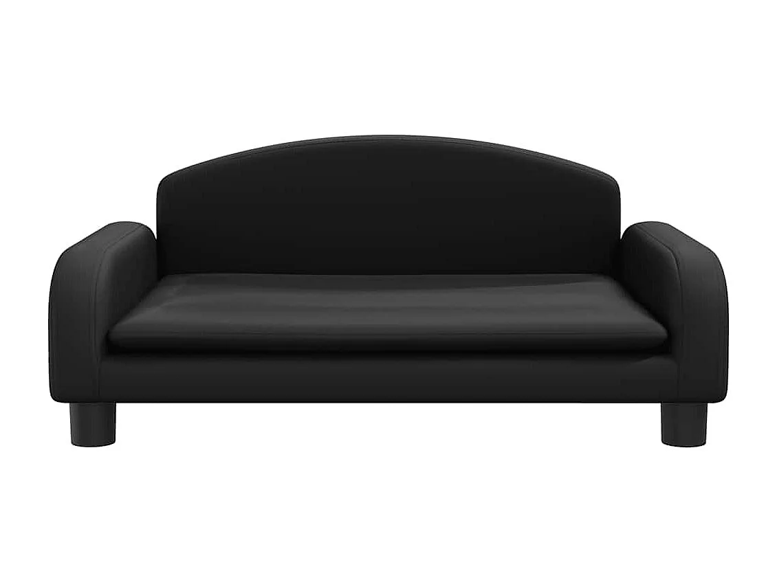 Lit pour chien noir 70x45x30 cm similicuir