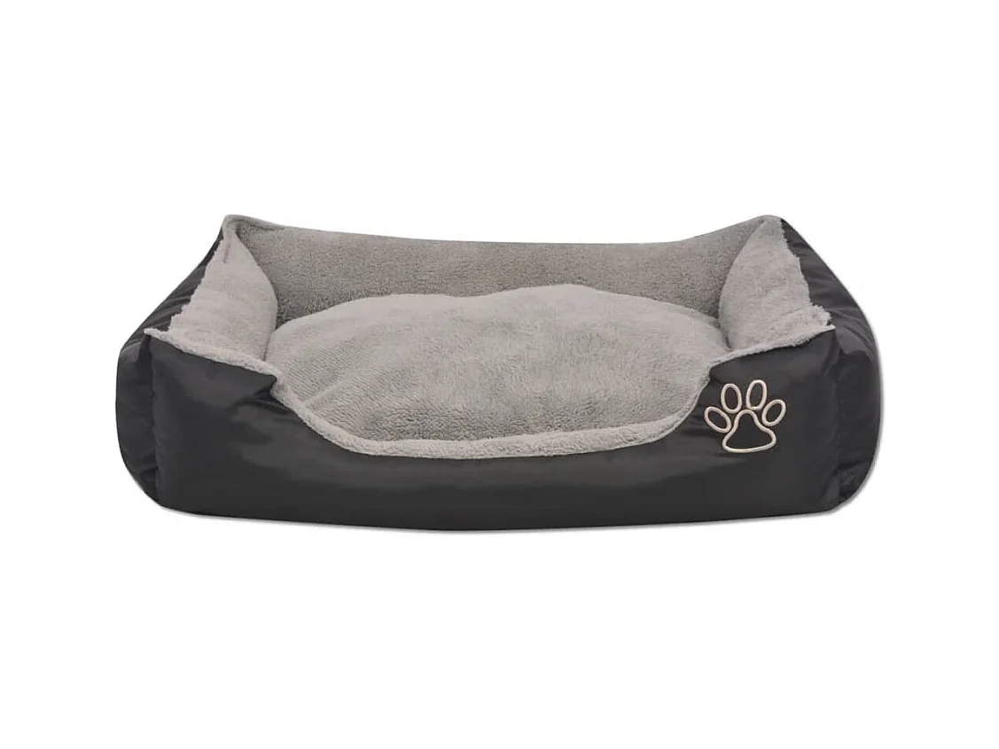 Cama para perro con cojín acolchado Talla M negra