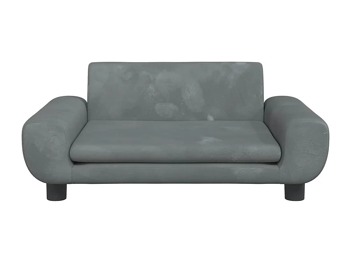 Cama para cães 70x45x33 cm veludo cinzento-escuro